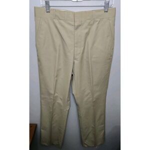 Prime Poplin Trousers Corbin Pants Men Tan Dress Pleated Ivy League 32x31